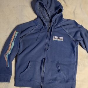 Salt life full zip hoodie in Blue size L